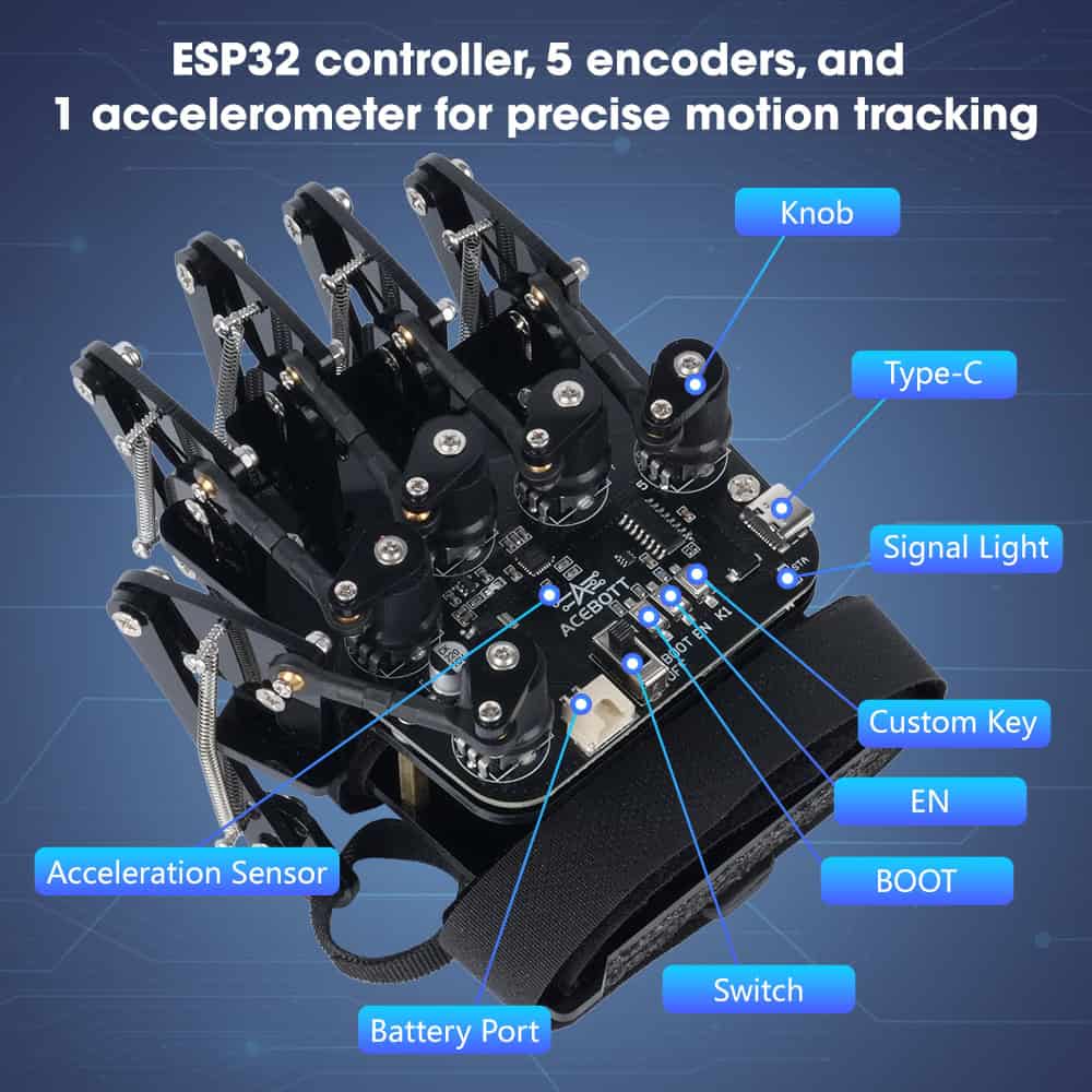 ACEBOTT ESP32 Motion-Sensing Glove + FREE Online course
