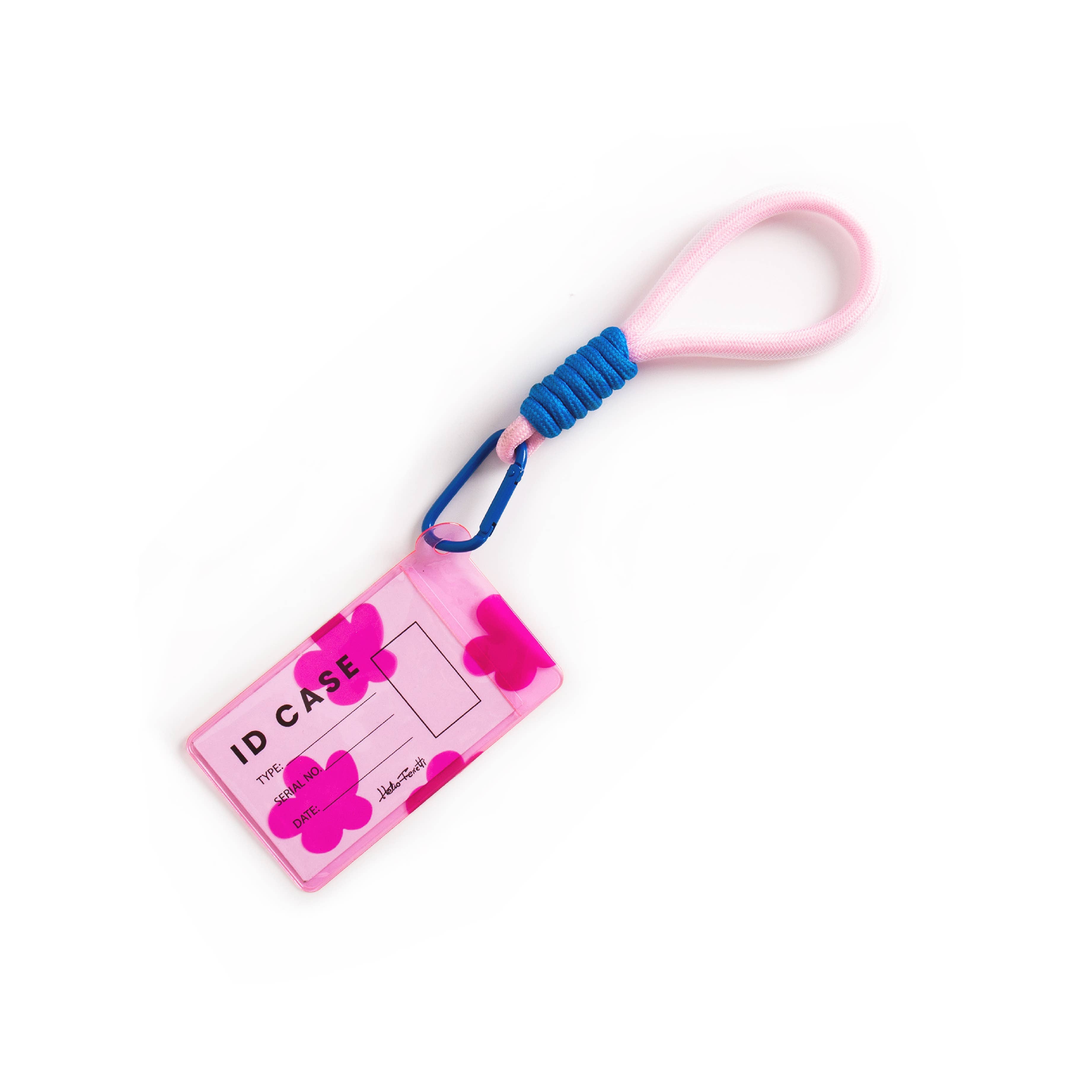 Helio Ferretti Card Holder with Carabiner Clip Floral Pink