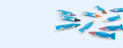 Kitpas Rice Bran Wax  Bath Crayons 10 Colour Set