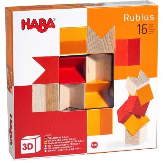 HABA 3D Arranging Game Rubius- Wooden blocks