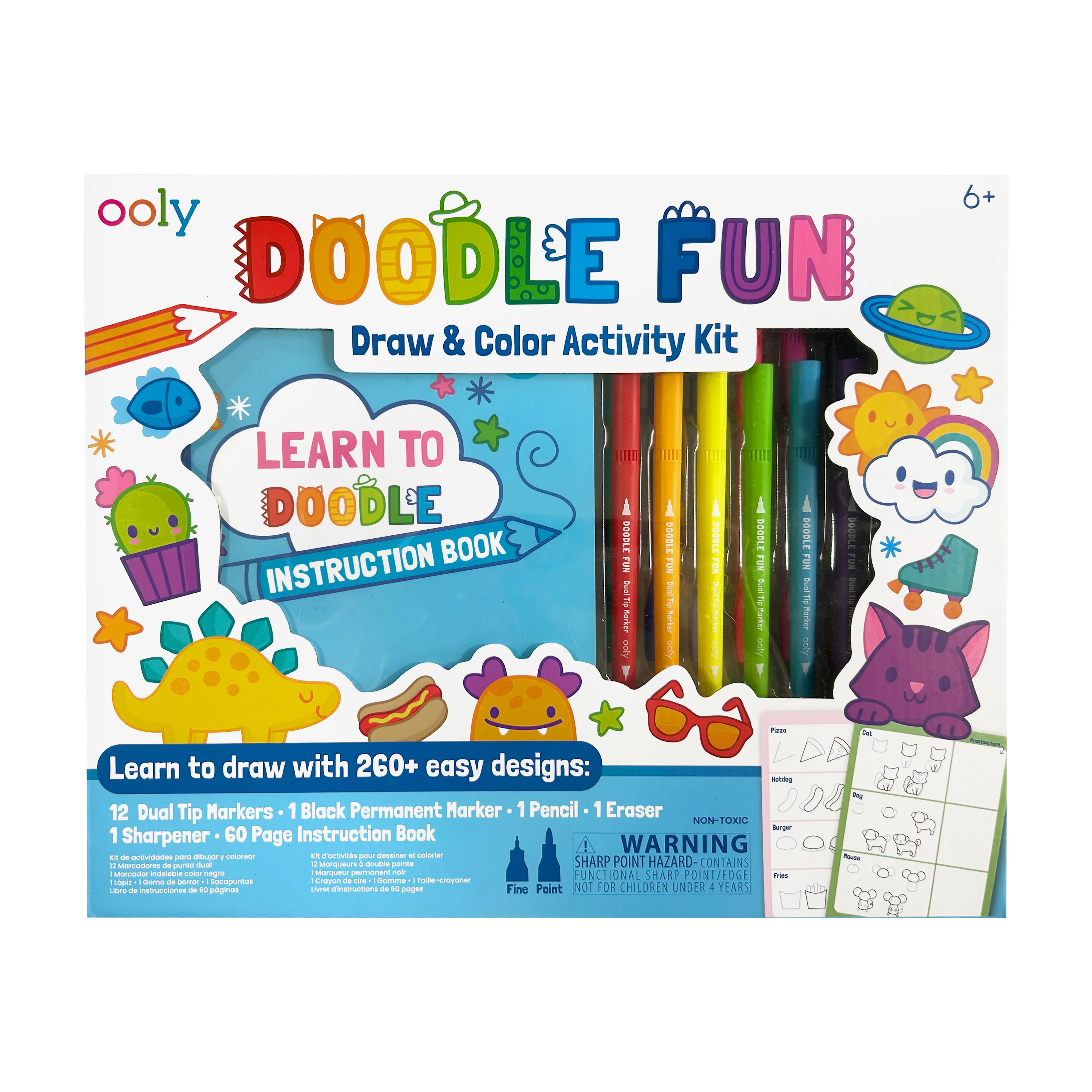 Ooly Doodle Fun:Draw & Color Activity Kit