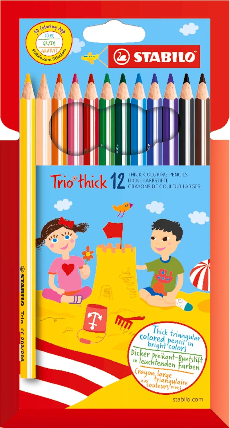 STABILO Trio thick - Triangular Colouring Pencil 12 colours