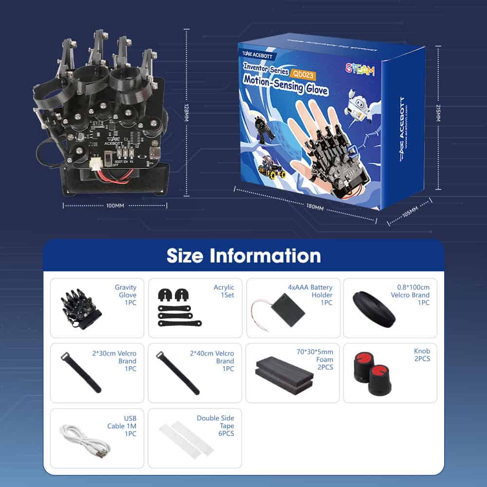 ACEBOTT ESP32 Motion-Sensing Glove + FREE Online course