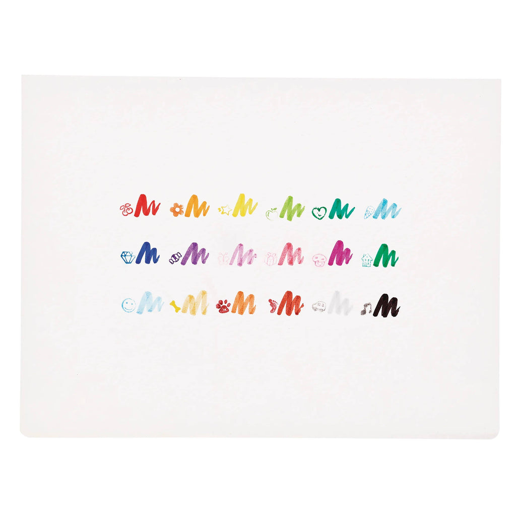 Stampables: Double-Ended Brush & Stamp Markers (Set of 18)