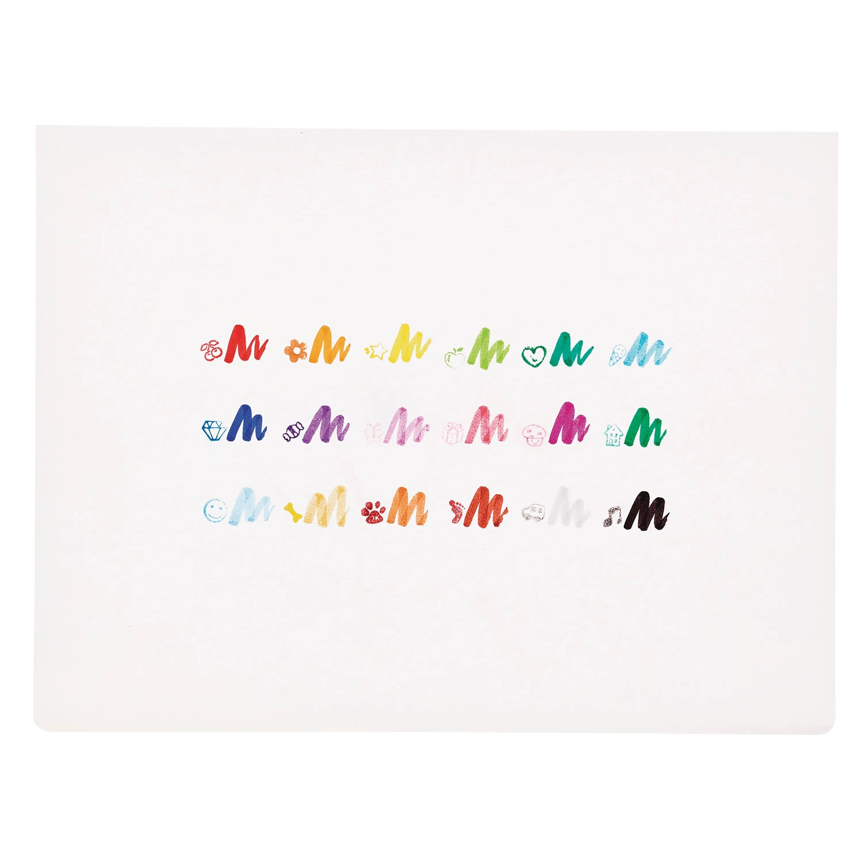 Stampables: Double-Ended Brush & Stamp Markers (Set of 18)