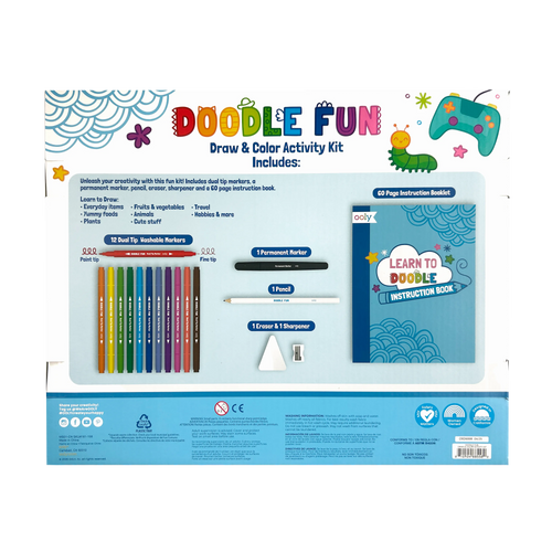 Ooly Doodle Fun:Draw & Color Activity Kit