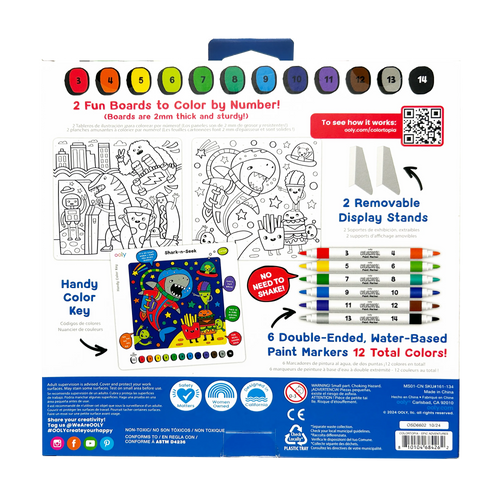 Ooly Colortopia: Paint Marker By Number Kit - Epic Advent